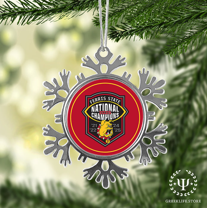Ferris State University Christmas Ornament - Snowflake Metal
