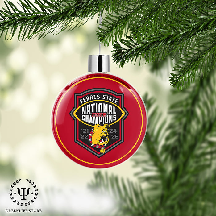 Ferris State University Christmas Ornament Flat Round