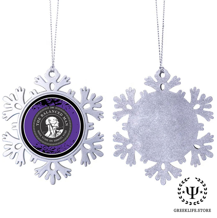 Sigma Phi Epsilon Christmas Ornament - Snowflake Metal