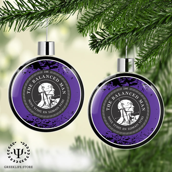 Sigma Phi Epsilon Christmas Ornament Flat Round