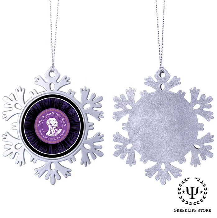 Sigma Phi Epsilon Christmas Ornament - Snowflake Metal