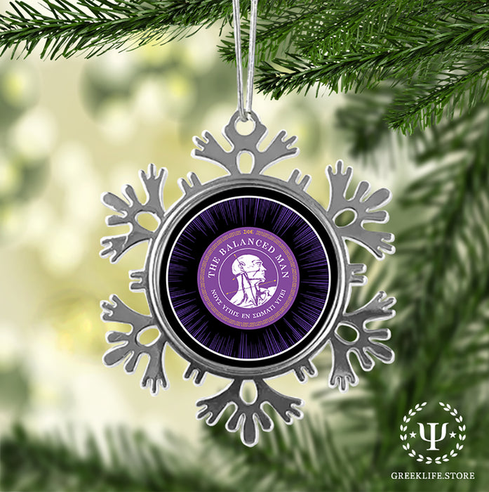 Sigma Phi Epsilon Christmas Ornament - Snowflake Metal