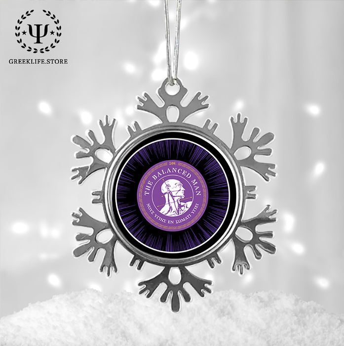 Sigma Phi Epsilon Christmas Ornament - Snowflake Metal