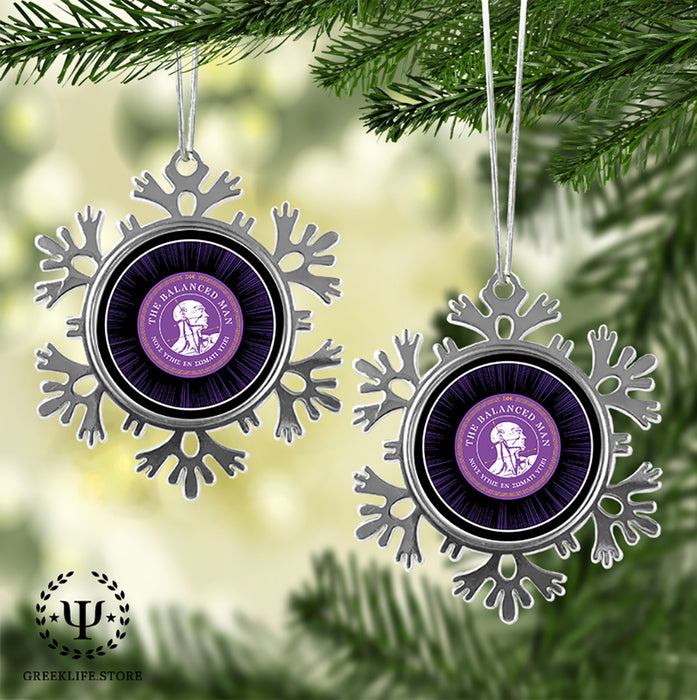Sigma Phi Epsilon Christmas Ornament - Snowflake Metal