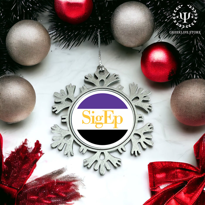 Sigma Phi Epsilon Christmas Ornament - Snowflake Metal