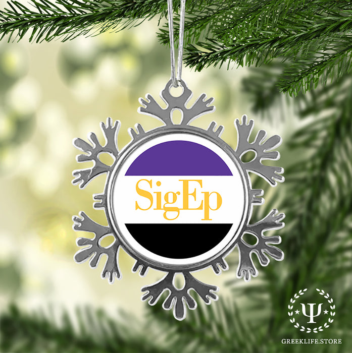 Sigma Phi Epsilon Christmas Ornament - Snowflake Metal