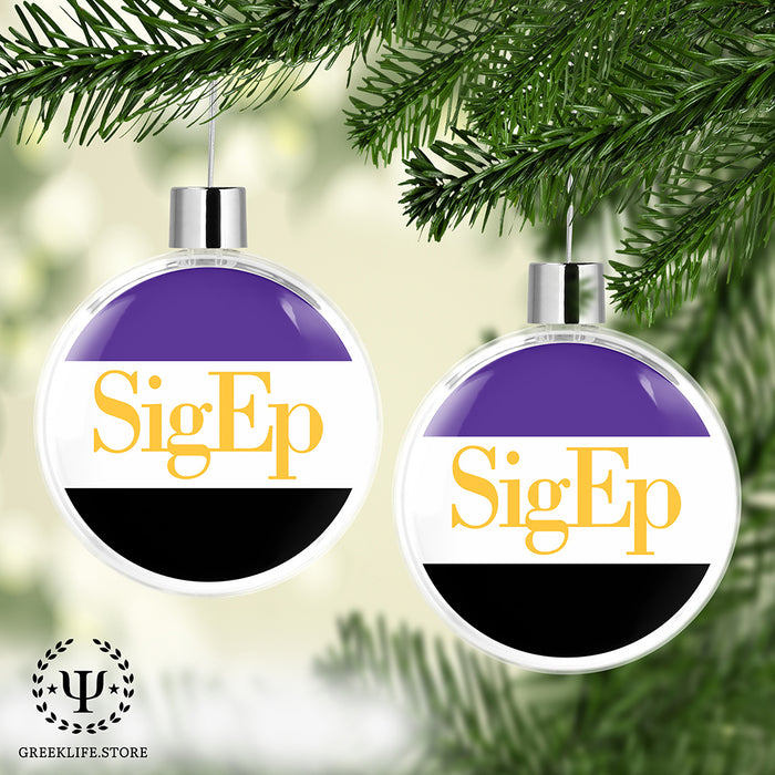 Sigma Phi Epsilon Christmas Ornament Flat Round