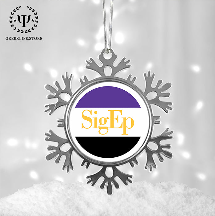 Sigma Phi Epsilon Christmas Ornament - Snowflake Metal