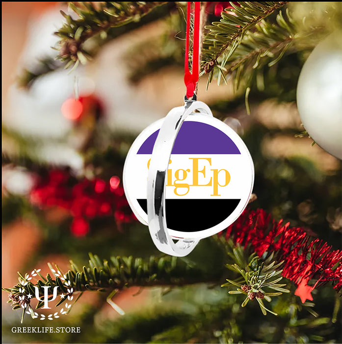 Sigma Phi Epsilon Christmas Reversible Flat Round Ornament