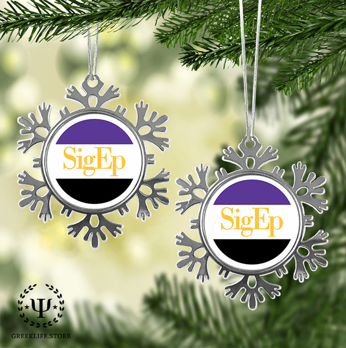 Sigma Phi Epsilon Christmas Ornament - Snowflake Metal