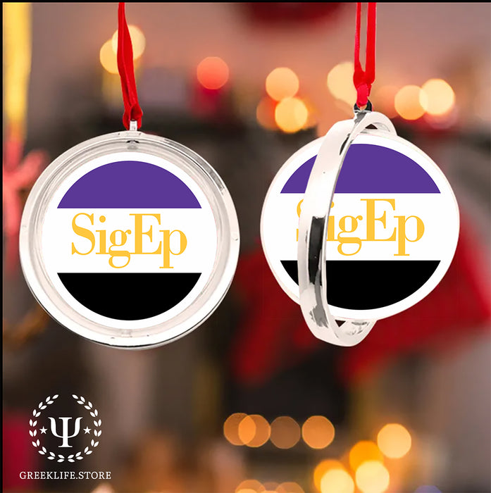 Sigma Phi Epsilon Christmas Reversible Flat Round Ornament