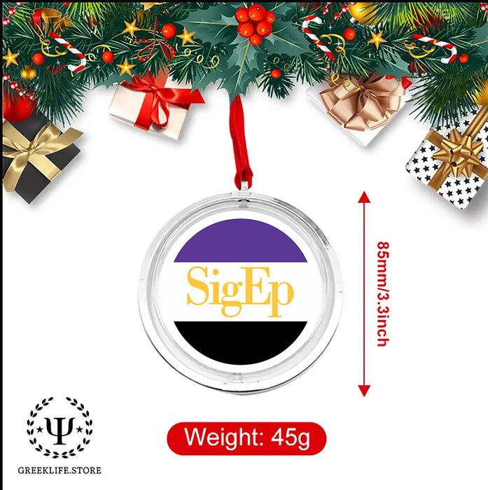 Sigma Phi Epsilon Christmas Reversible Flat Round Ornament