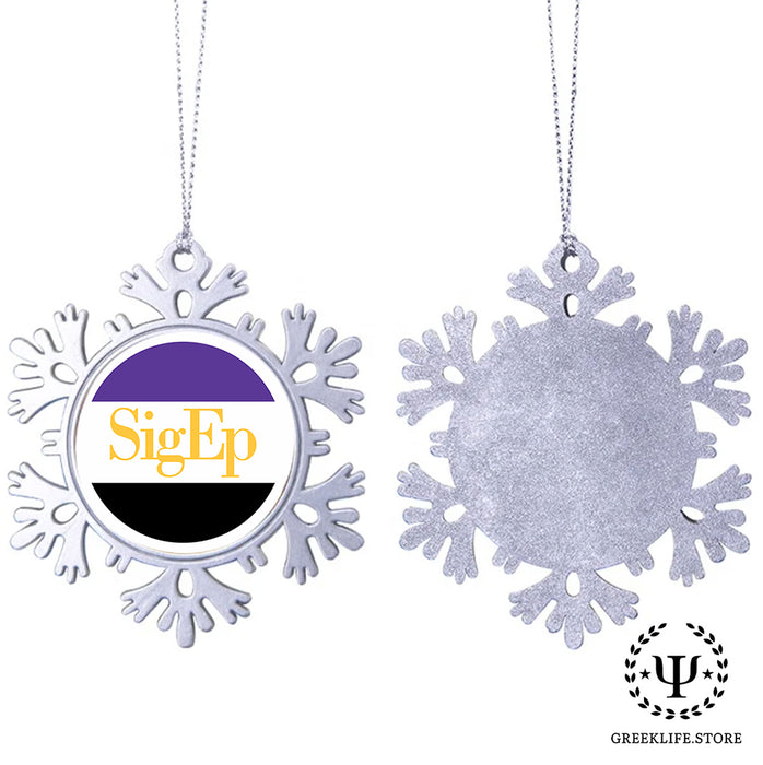 Sigma Phi Epsilon Christmas Ornament - Snowflake Metal