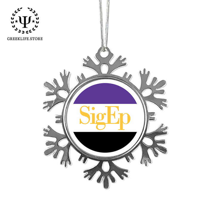 Sigma Phi Epsilon Christmas Ornament - Snowflake Metal