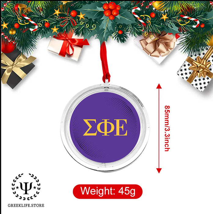 Sigma Phi Epsilon Christmas Reversible Flat Round Ornament