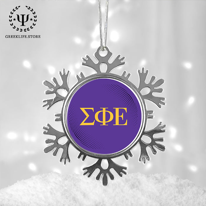Sigma Phi Epsilon Christmas Ornament - Snowflake Metal