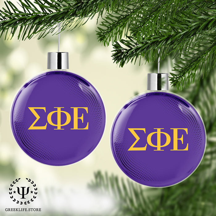 Sigma Phi Epsilon Christmas Ornament Flat Round