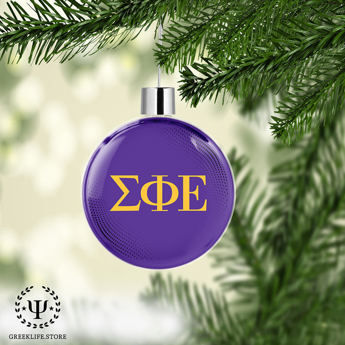Sigma Phi Epsilon Christmas Ornament Flat Round