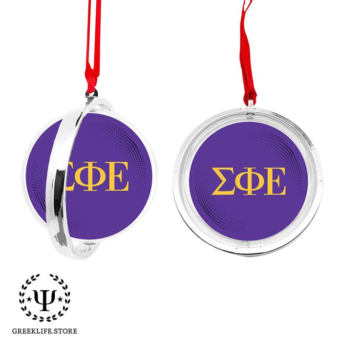 Sigma Phi Epsilon Christmas Reversible Flat Round Ornament