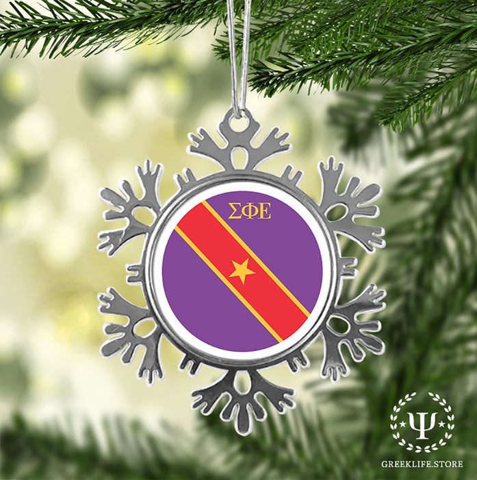 Sigma Phi Epsilon Christmas Ornament - Snowflake Metal
