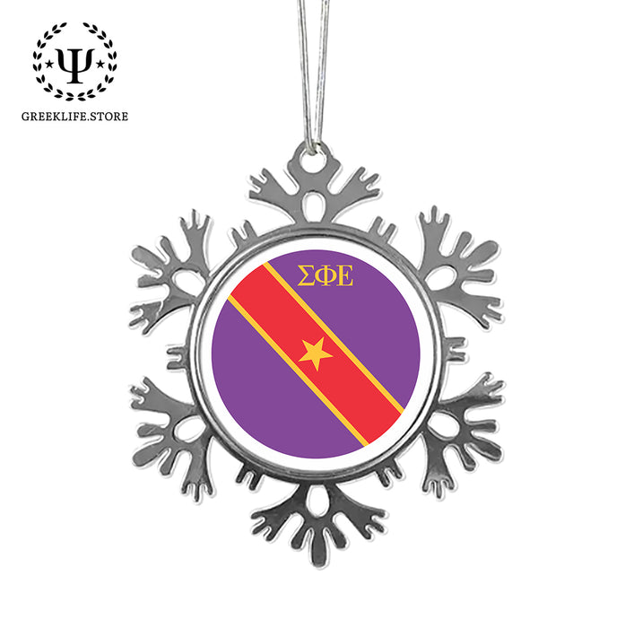 Sigma Phi Epsilon Christmas Ornament - Snowflake Metal