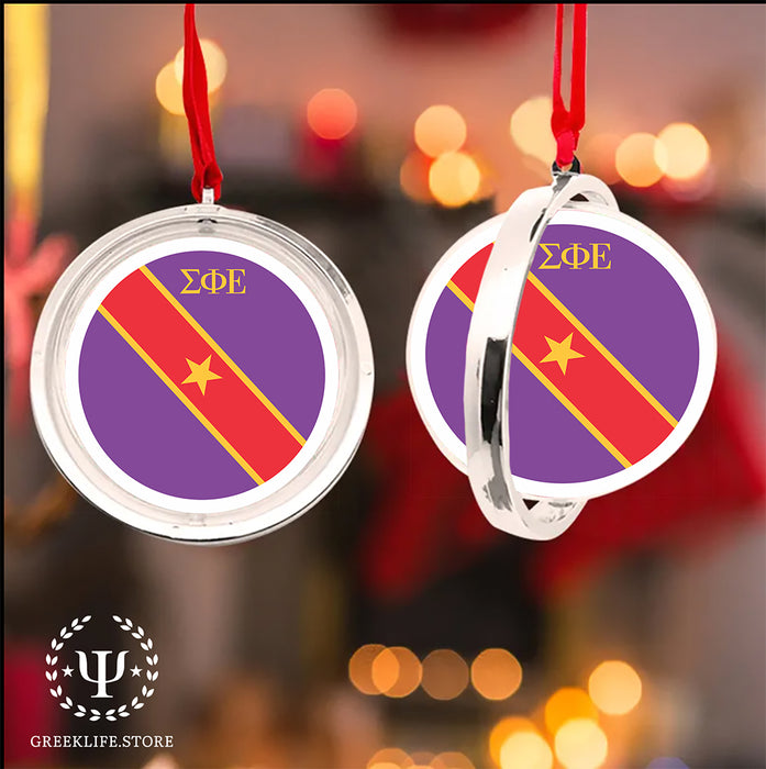 Sigma Phi Epsilon Christmas Reversible Flat Round Ornament