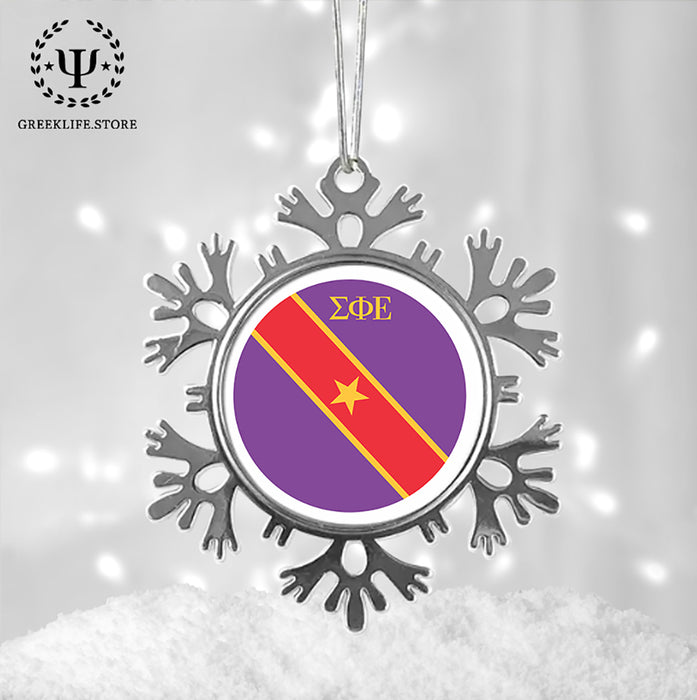 Sigma Phi Epsilon Christmas Ornament - Snowflake Metal