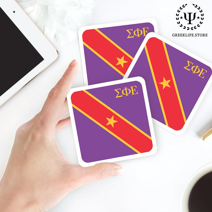 Sigma Phi Epsilon Beverage Coasters Square (Set of 4)
