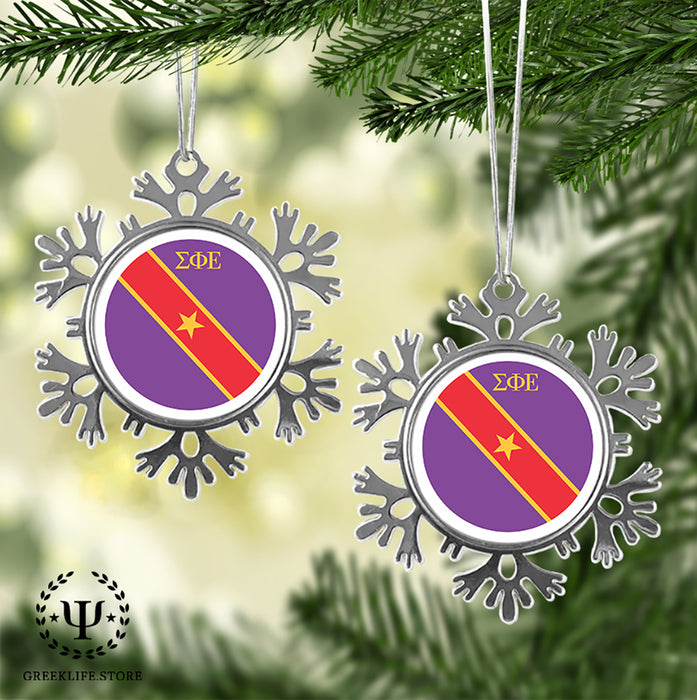Sigma Phi Epsilon Christmas Ornament - Snowflake Metal