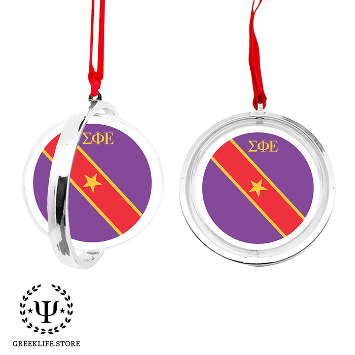 Sigma Phi Epsilon Christmas Reversible Flat Round Ornament