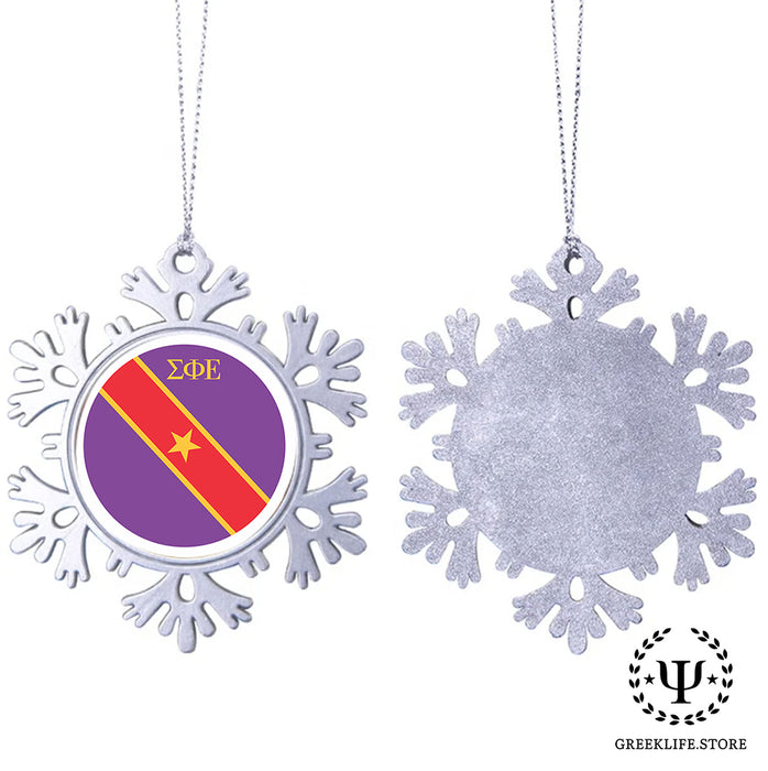 Sigma Phi Epsilon Christmas Ornament - Snowflake Metal