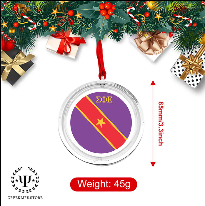 Sigma Phi Epsilon Christmas Reversible Flat Round Ornament