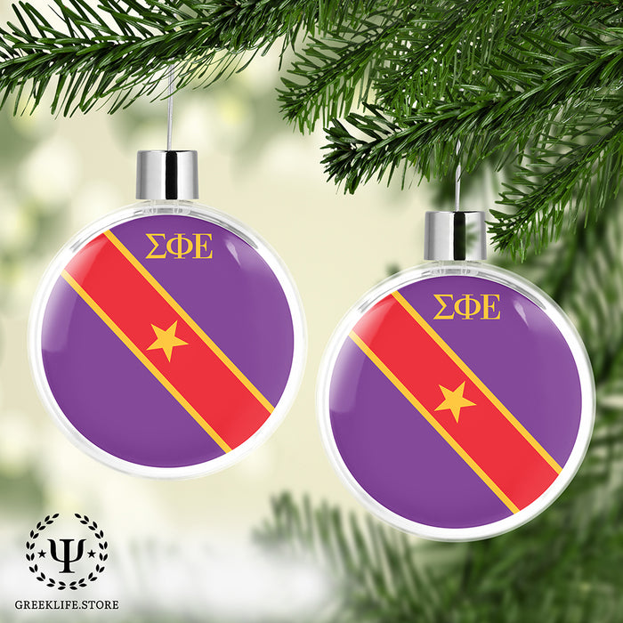 Sigma Phi Epsilon Christmas Ornament Flat Round