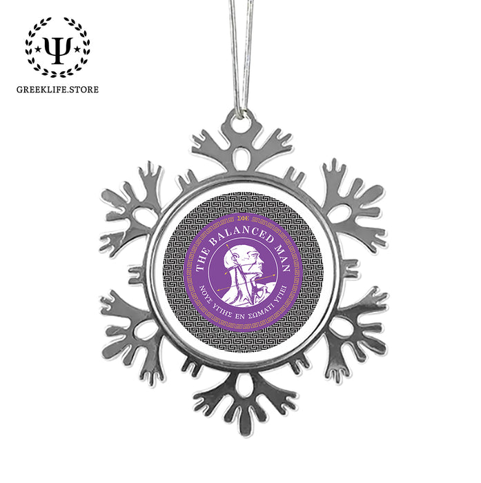 Sigma Phi Epsilon Christmas Ornament - Snowflake Metal