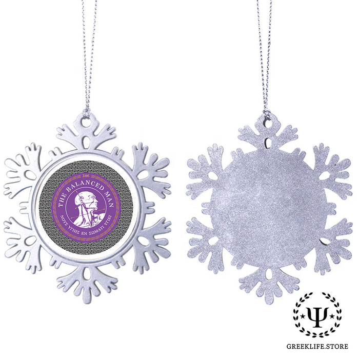 Sigma Phi Epsilon Christmas Ornament - Snowflake Metal