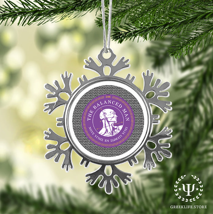 Sigma Phi Epsilon Christmas Ornament - Snowflake Metal