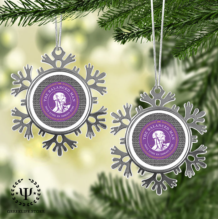 Sigma Phi Epsilon Christmas Ornament - Snowflake Metal