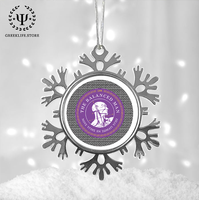 Sigma Phi Epsilon Christmas Ornament - Snowflake Metal