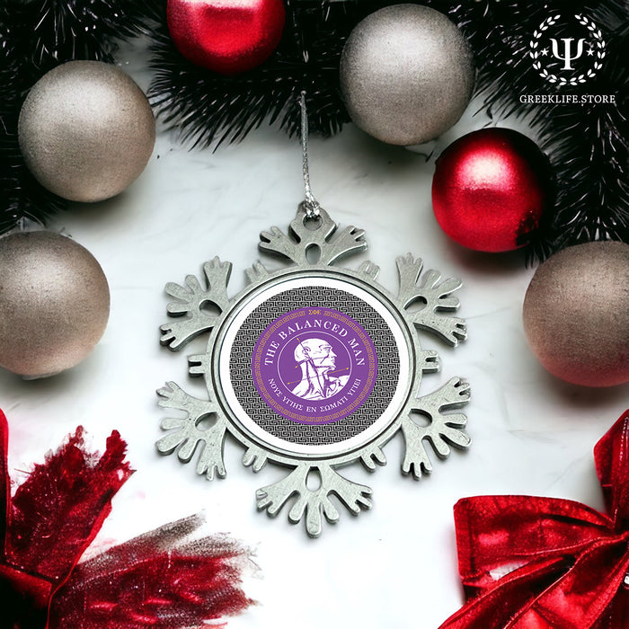 Sigma Phi Epsilon Christmas Ornament - Snowflake Metal