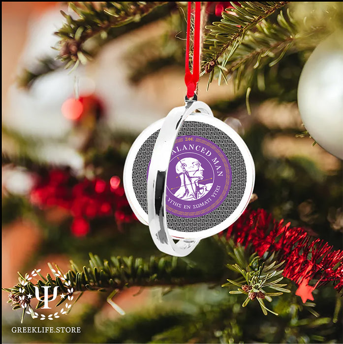 Sigma Phi Epsilon Christmas Reversible Flat Round Ornament