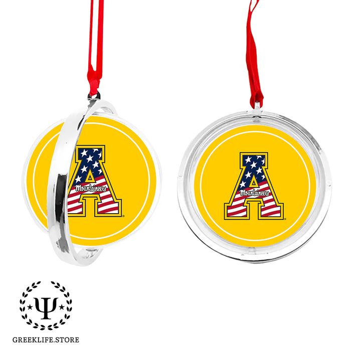 Appalachian State University Christmas Reversible Flat Round Ornament