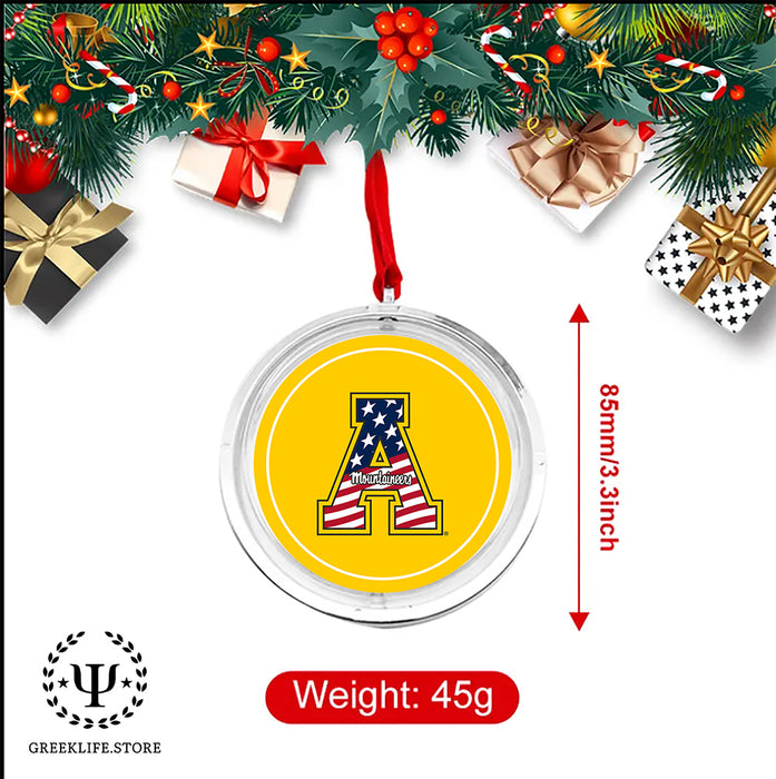 Appalachian State University Christmas Reversible Flat Round Ornament
