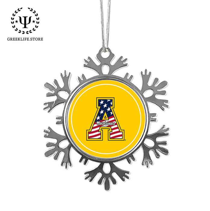 Appalachian State University Christmas Ornament - Snowflake Metal