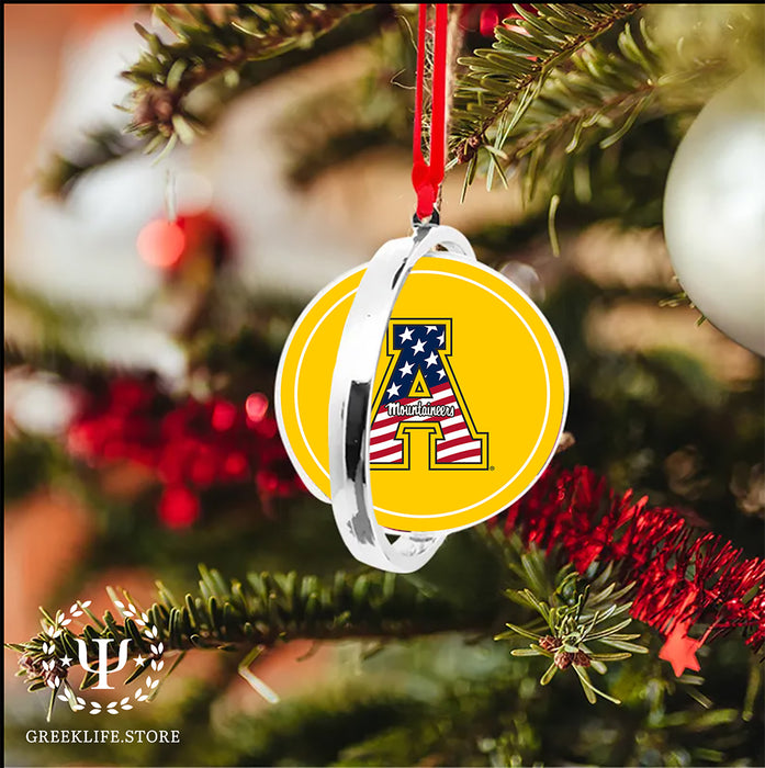 Appalachian State University Christmas Reversible Flat Round Ornament