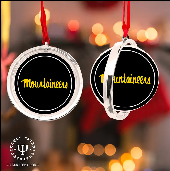 Appalachian State University Christmas Reversible Flat Round Ornament