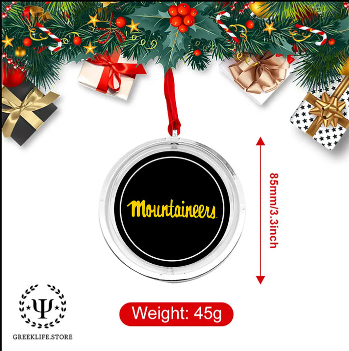 Appalachian State University Christmas Reversible Flat Round Ornament