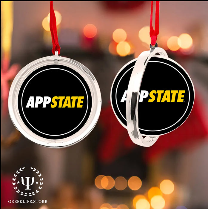 Appalachian State University Christmas Reversible Flat Round Ornament