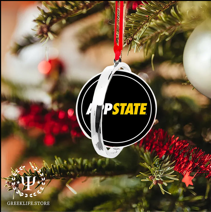 Appalachian State University Christmas Reversible Flat Round Ornament