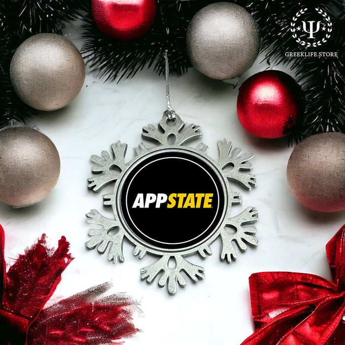 Appalachian State University Christmas Ornament - Snowflake Metal
