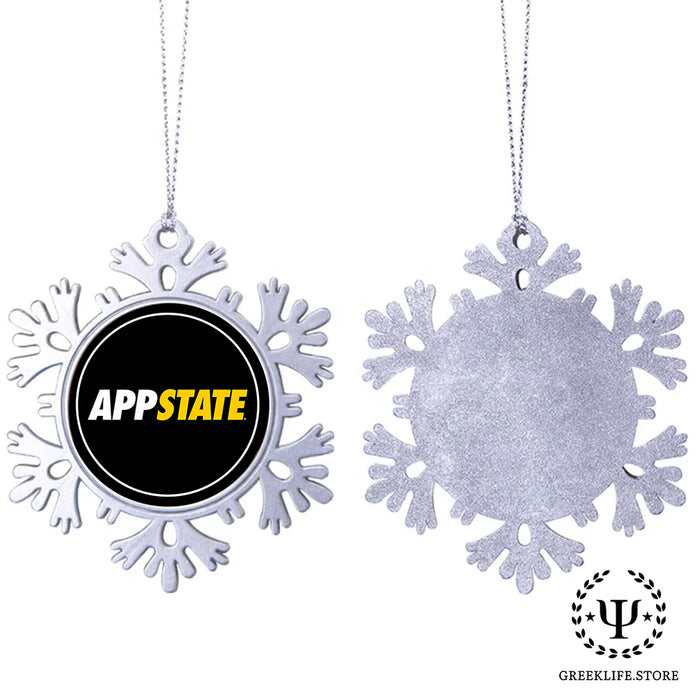 Appalachian State University Christmas Ornament - Snowflake Metal